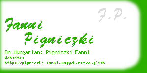 fanni pigniczki business card